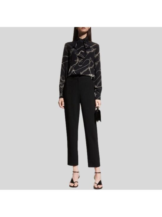 St. John Pants - St. John Stretch Cotton Spandex High Rise Ankle pants in Black Size 14